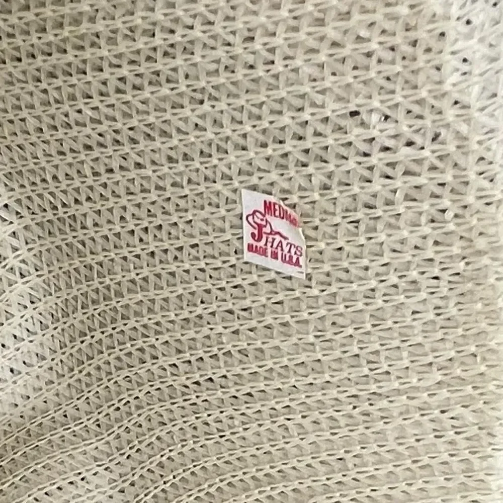 Straw Western hat with checkered red ribbon - Jacobson Hat Co.